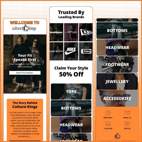 Culture Kings email designs