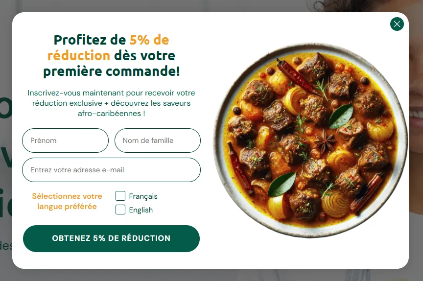 NKOSI signup form popup, by Obaid Ullah